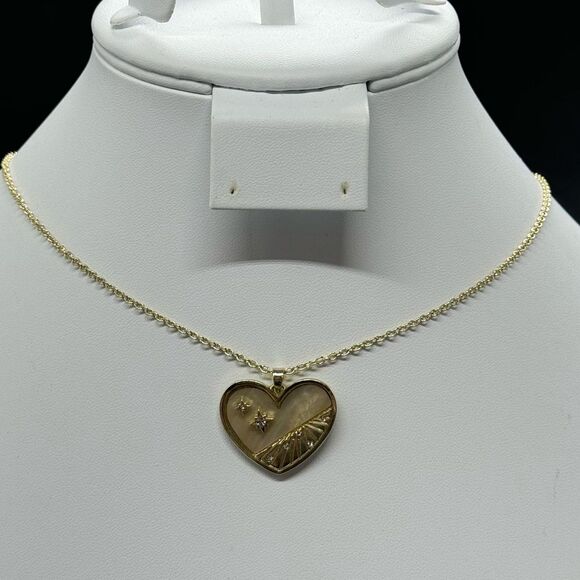 Rachel Roy Heart with Crystal Star Medallion Pendant Necklace - Picture 3 of 6